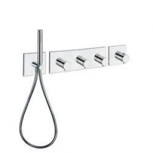 FACADE TRIVERDE HORIZONTAL THERMOSTATIQUE 3 SORTIES + DOUCHETTE – CRISTINA ONDYNA XT76951