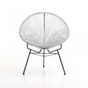 Fauteuil design blanc ACAPULCO