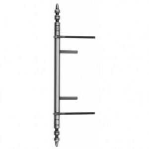 Fiches à lacets à tourillons en acier patiné argent-diamètre 13 mm