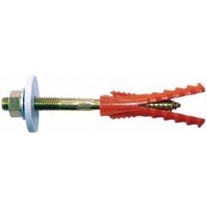 Fixation de chauffe-eau sur béton, avec écrou et rondelle libre