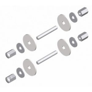 Fixations pour poignée aluminium sur porte verre – Aileron 6821