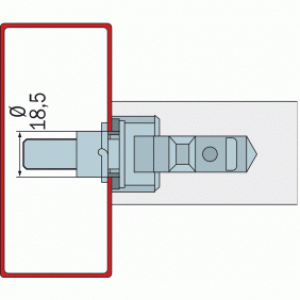 Fixations pour poignée STG – montage droit simple