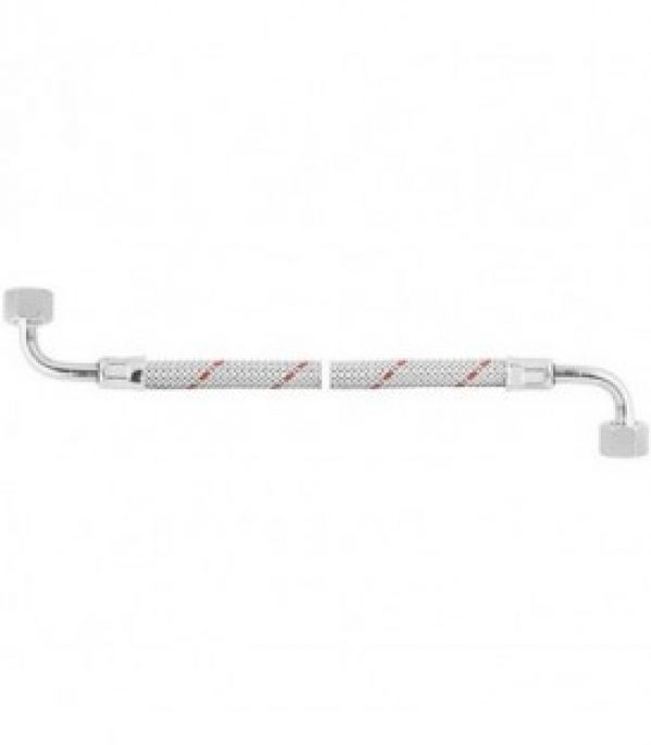 Flexible de bruleur fioul avec ecrou-raccord 3/8 des 2 cotes 90° (Forme S), 1150 mm, pour Buderus