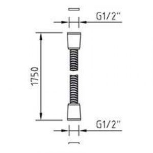 Flexible de douche 175 cm