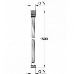 Flexible rotatif 1,5m Grohe Rotaflex Metal…
