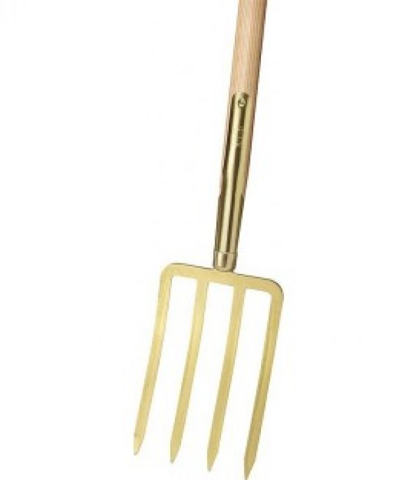 Fourche Ideal 4 dents, or, Virole manche en té