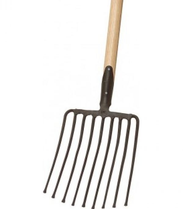 Fourche Ideal 9 dents, noir, sur ressort manche long