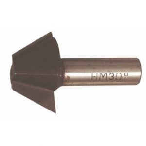 Fraise à plaquettes carbure brasées 2 coupes chanfrein