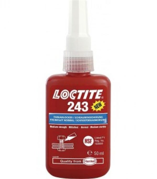 Freinage des filetage – resistance moyenne Loctite 243 50 ml