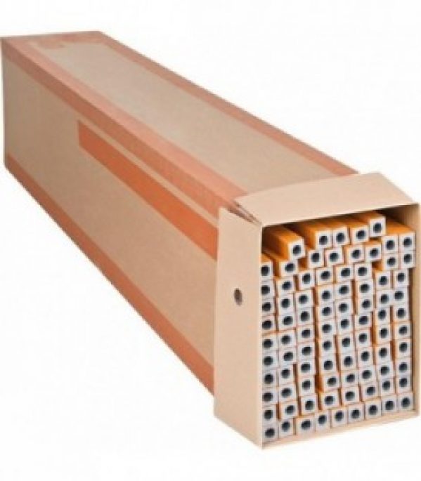 gaine isolante excentrique 12/15×9 mm, L: 2m, 170 metres PE-XT avec protection orange
