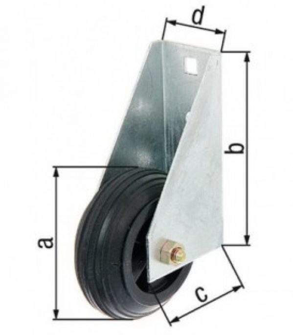 Galet de roulement pour porte lourde d80mm – galvanisé a chaud