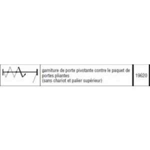 Garniture de porte pivotante Centerfold, Variofold 80/H-vantail 80 kg