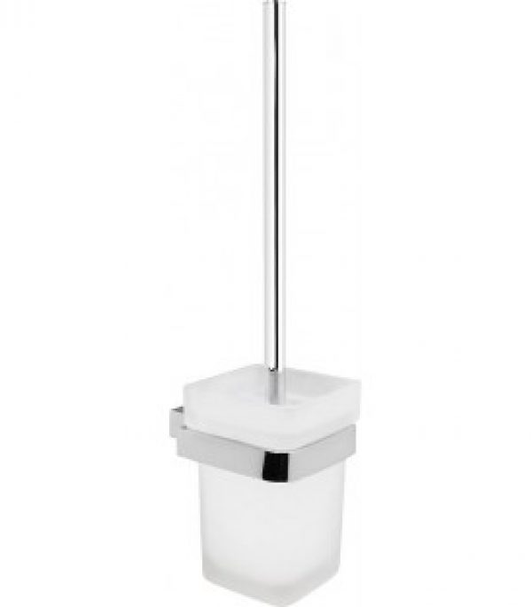 Garniture WC Eivor satiné, chrome zingué fixations incluses