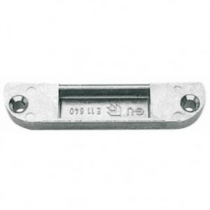 Gâche de pêne 1/2 tour pour crémone de porte fenêtre bois, têtière de 18 mm