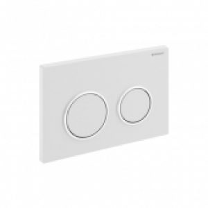 Geberit Kappa21 – Plaque de commande pour WC avec pour chasses d’eau à 2 volumes chrome ultra brillant / finition satin chrom…