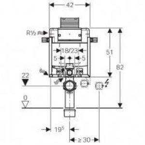 Geberit Kombifix avec réservoir Omega 12cm