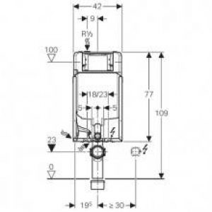 Geberit Kombifix avec réservoir Sigma 8cm