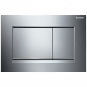Geberit Sigma30 – Plaque de commande pour WC avec pour chasses d’eau à 2 volumes chrome ultra brillant / chrome high gloss / …