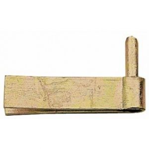 Gond à sceller à lame double en acier zingué jaune pour pentures à col droit