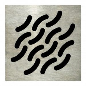 Grille carrée 130 x 130 mm Wave pour Isotanche