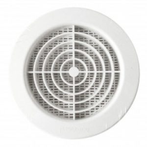 Grille d&rsquo;aération ronde avec moustiquaire – A encastrer