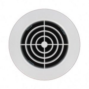 Grille d&rsquo;aération ronde blanche – à encastrer