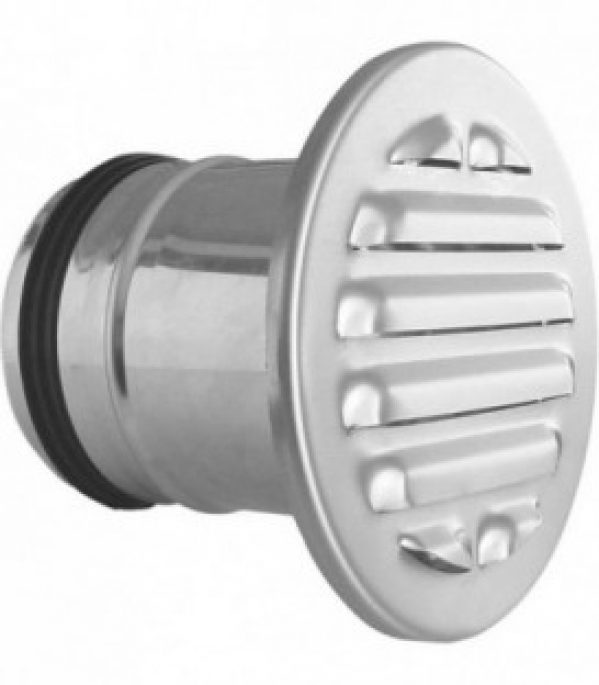 Grille de protection contre les intemperies a embouts. V2A diam 100 L: 100 mm. Diam ext 150 rond