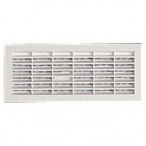 Grille de ventilation B161, 96x275mm, avec moustiquaire, à visser ou à coller