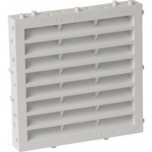 Grille de ventilation extérieure à sceller, avec moustiquaire, 144×144, 100cm2