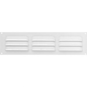 Grille de ventilation à persiennes blanche – sans moustiquaire