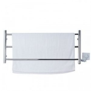 Grille sèche-serviettes électrique en acier inoxydable à support mural ( puissance 80 w )