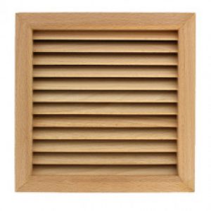 Grille ventilation carrée en bois 172x172mm, trou 160x160mm, à encastrer