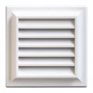 Grille ventilation PVC traditionnelle 140x140mm – Pose en applique