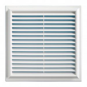 Grille ventilation PVC traditionnelle 240x240mm – Pose en applique