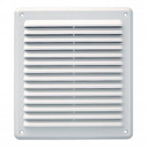Grille ventilation rectangulaire PVC anti-pluie 204x230mm