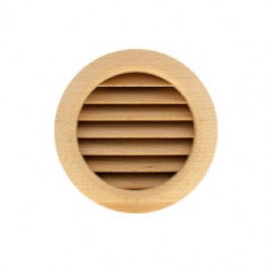 Grille ventilation ronde bois Ø extérieur 110mm – Ø trou 100mm – à encastrer
