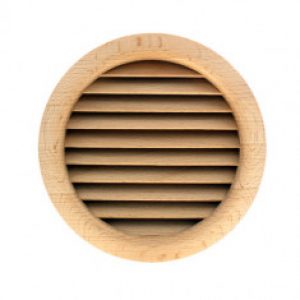 Grille ventilation ronde bois Ø extérieur 130mm – Ø trou 125mm – à encastrer