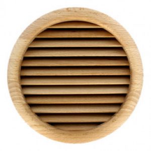 Grille ventilation ronde bois Ø extérieur 172mm – Ø trou 160mm – à encastrer