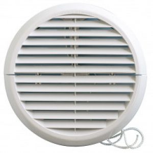 Grille ventilation ronde PVC à encastrer « IN OUT » First-Plast