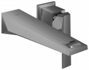 GROHE Allure Brilliant – 2-Loch-Wachtischwandbatterie Ausladung 210 mm hard graphite gebürstet