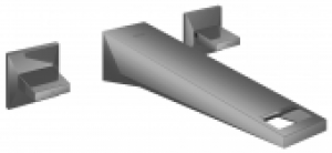 GROHE Allure Brilliant – 3-Loch-Wachtischwandbatterie Ausladung 210 mm hard graphite gebürstet