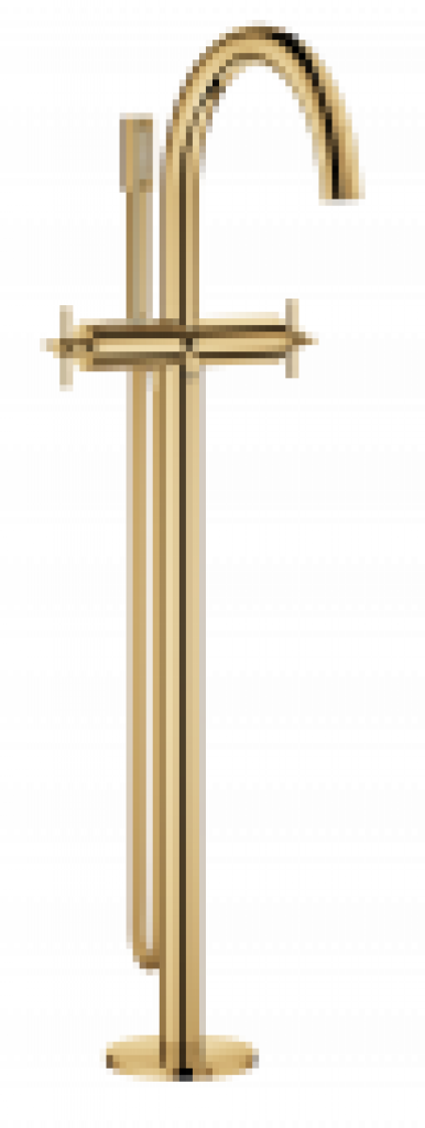 GROHE Atrio – Mélangeur bain pour montage au sol avec 2 sorties cool sunrise