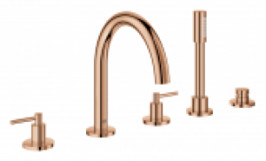 GROHE Atrio – Robinetterie 5 trous baignoire avec 2 sorties warm sunset