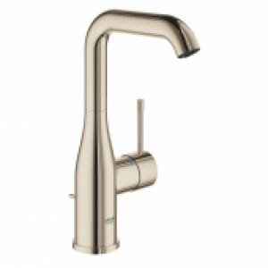GROHE Essence – Mitigeur monocommande lavabo taille L avec bec orientable et limiteur de débit avec garniture de vidage nic…