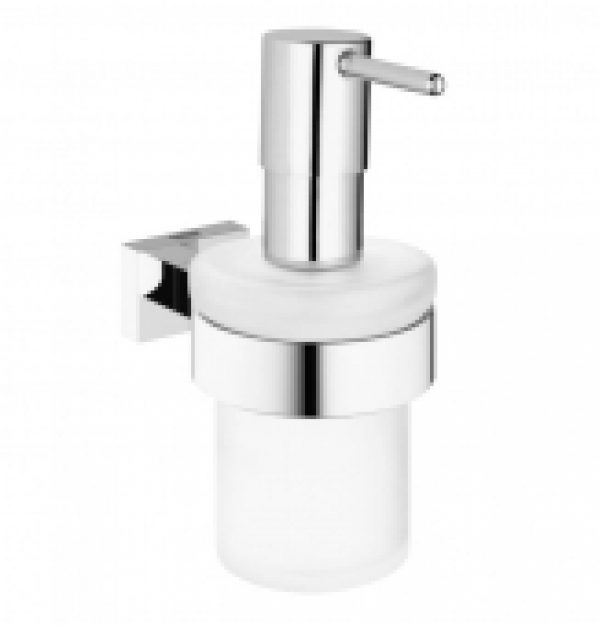 GROHE Essentials Cube – Distributeur de savon chrome / satiné