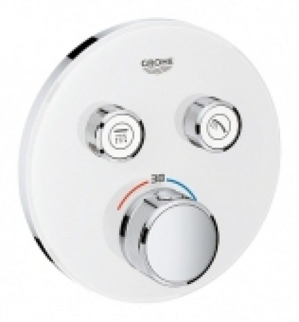 GROHE Grohtherm SmartControl – Façade pour mitigeur thermostatique pour 2 sorties chrome / moon white
