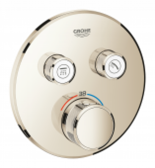 GROHE Grohtherm SmartControl – Façade pour mitigeur thermostatique pour 2 sorties nickel