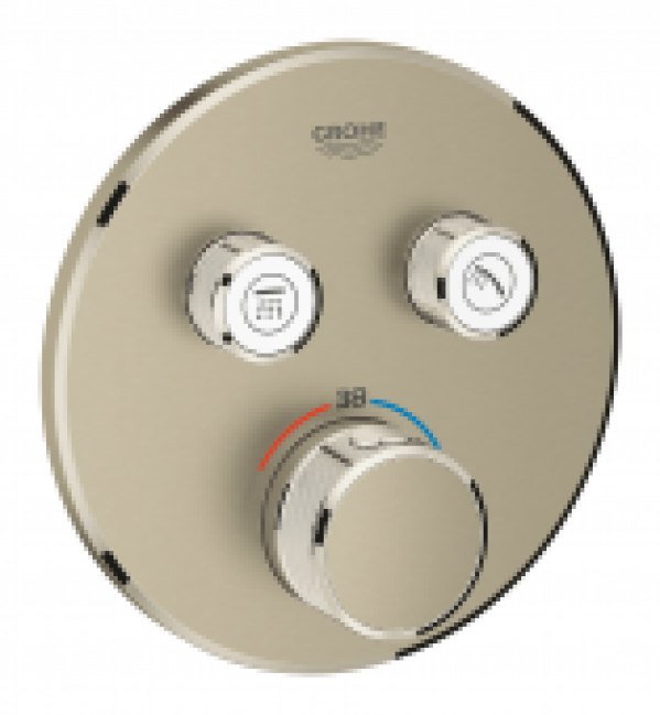 GROHE Grohtherm SmartControl – Façade pour mitigeur thermostatique pour 2 sorties nickel brossé