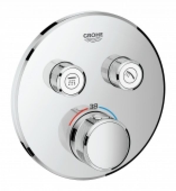 GROHE Grohtherm SmartControl – Façade pour mitigeur thermostatique pour 2 sorties chrome