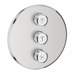 GROHE Grohtherm SmartControl – Façade robinet d’arrêt encastré pour 3 sorties supersteel